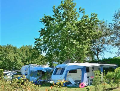 schaduwrijke kampeerplaatsen Camping La Roseraie La Baule grote staanplaats